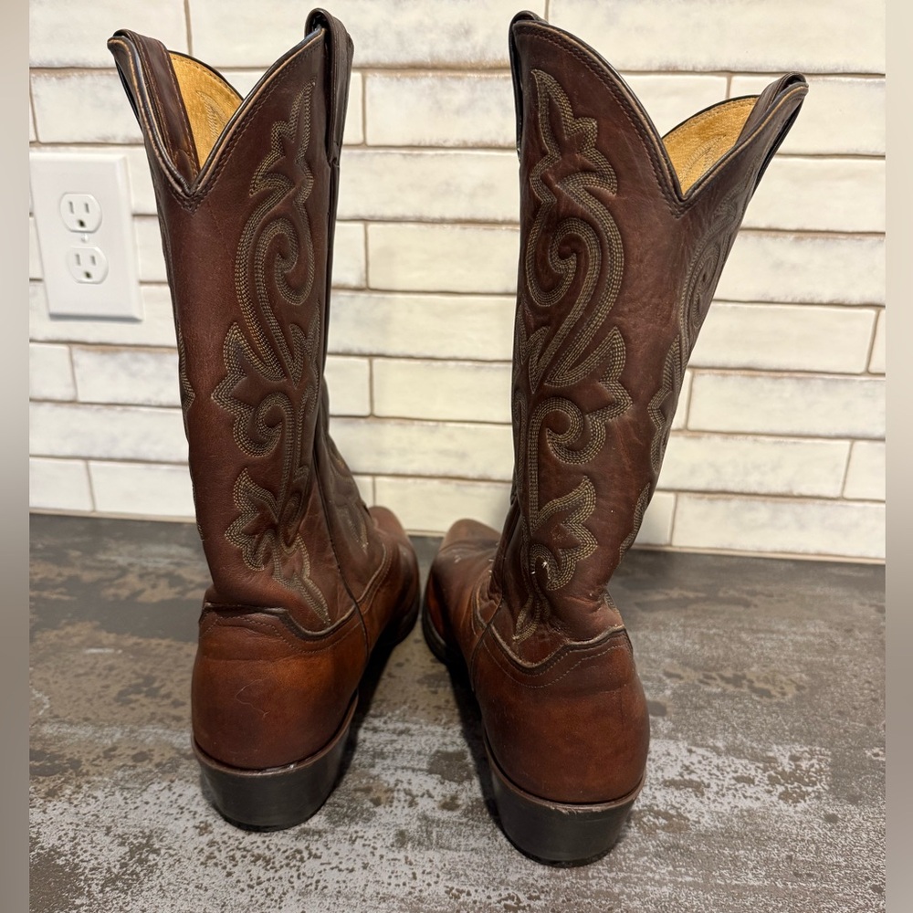 Vintage Justin 2252 Men’s Leather Cowboy Boots.  Made in USA.  Sz 11.5D, EUC - Picture 4 of 9